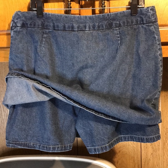 VINTAGE CHEROKEE SKIRT BLUE DISTRESSED WOMENS SIZE 14 - Picture 8 of 11